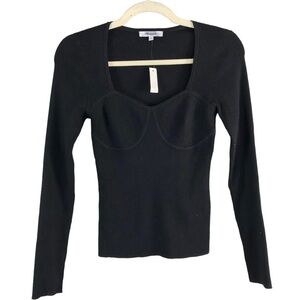 Madewell Square-Neck Ribbed Long Sleeve